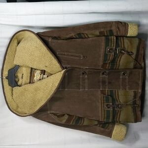 Vintage G-III Sherpa Jacket Global Identity Embroidered Hooded Winter Coat